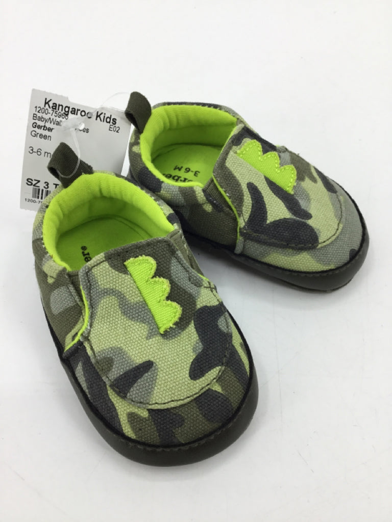 Gerber Child Size 3 Toddler Green Baby/Walker Shoes