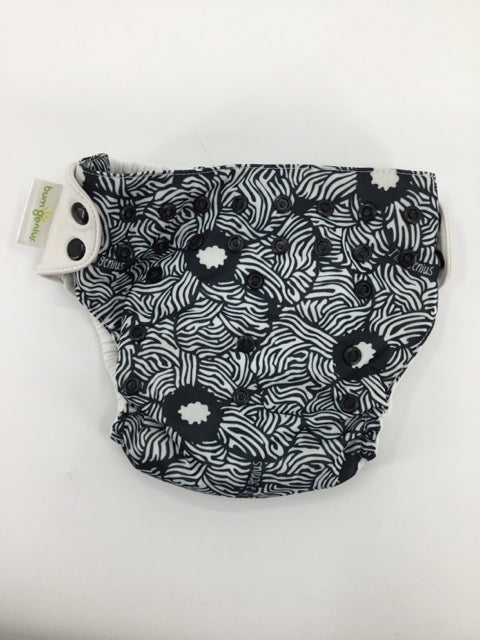 Bum Genius Child Size One Size Black Print Pocket Cloth Diaper
