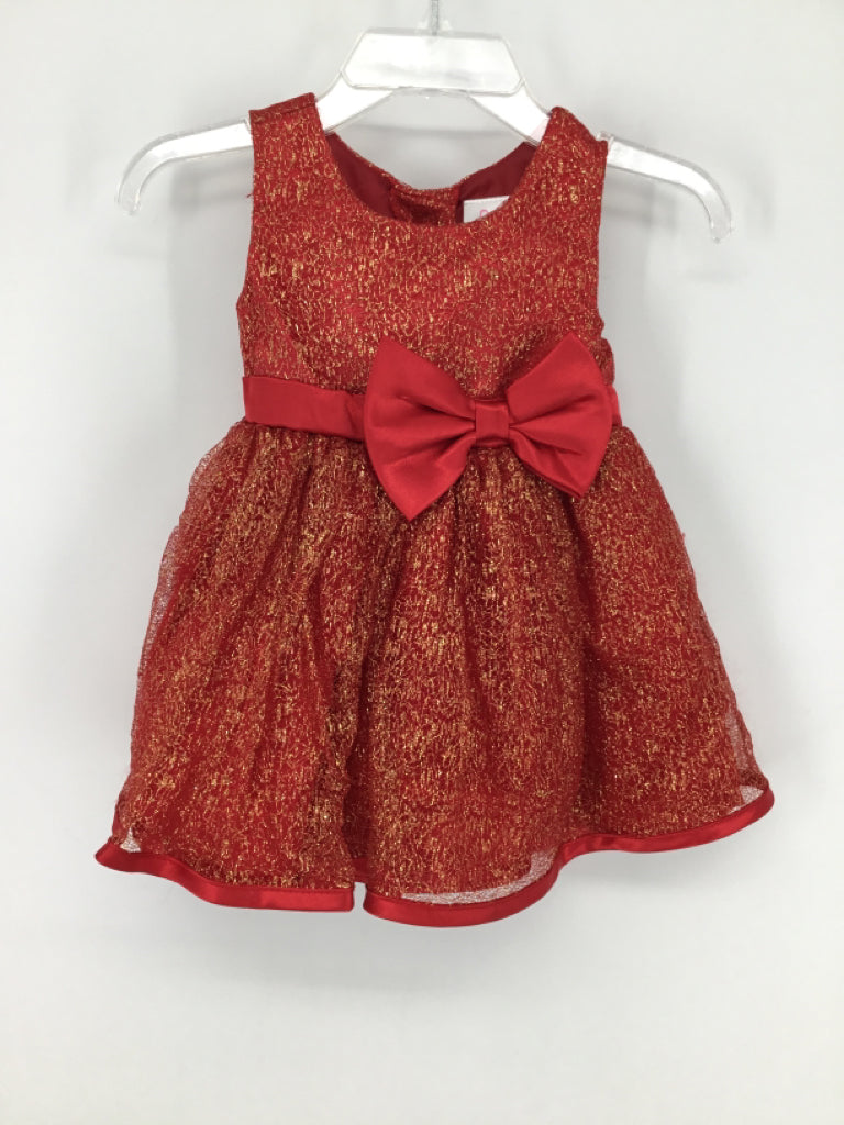 Youngland Child Size 12 Months Red Dress - girls