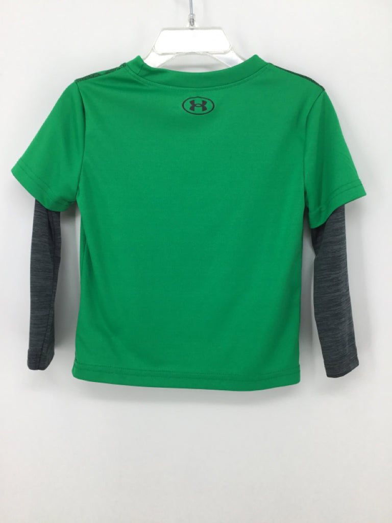 Under Armour Child Size 2 Green Solid T-shirt - boys