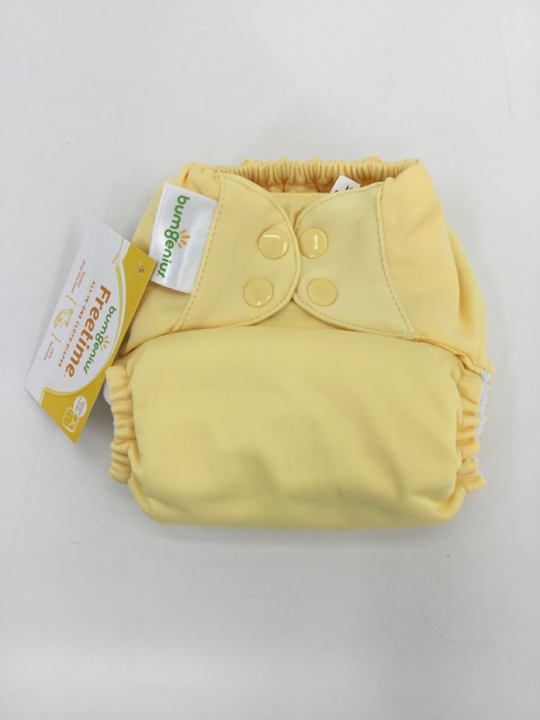 Bum Genius Child Size One Size Yellow Solid Free Time Cloth Diaper