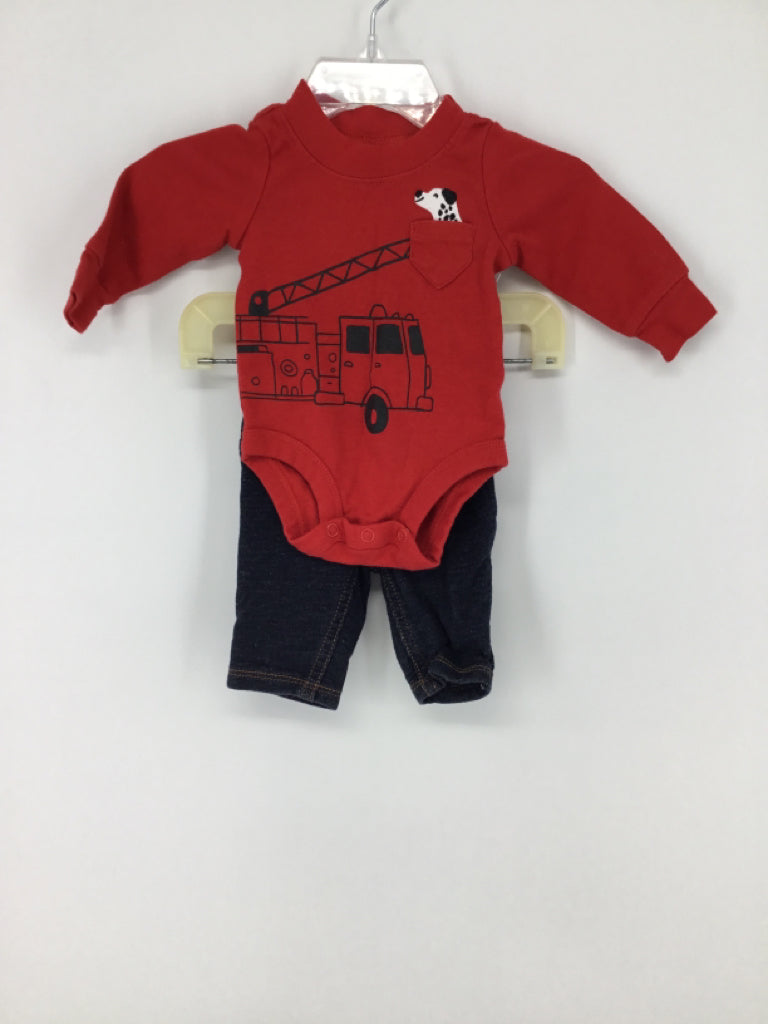 Carter's Child Size Newborn Red Solid Outfit - boys