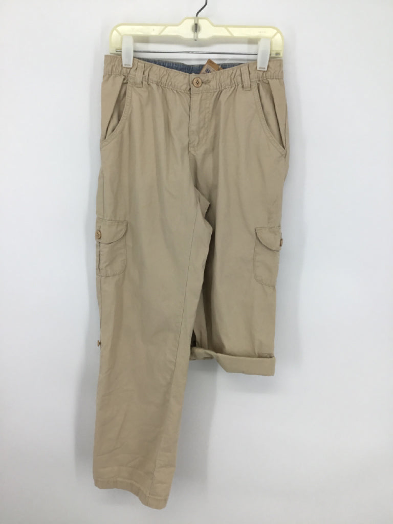 Lands' End Child Size 12 Tan Solid Pants - boys