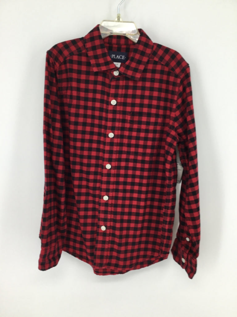 Childrens Place Child Size 7 Red Checkered Shirt - boys