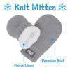 Jan & Jul - Grey Knit Mittens