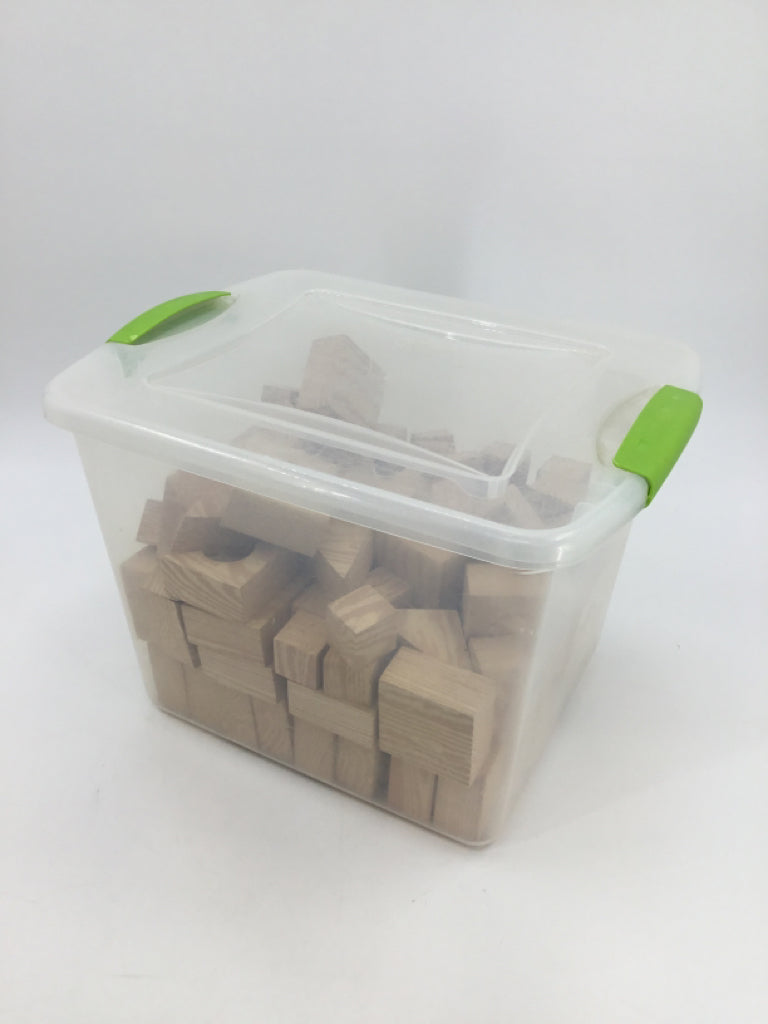 Foam "Wooden" Blocks with bin