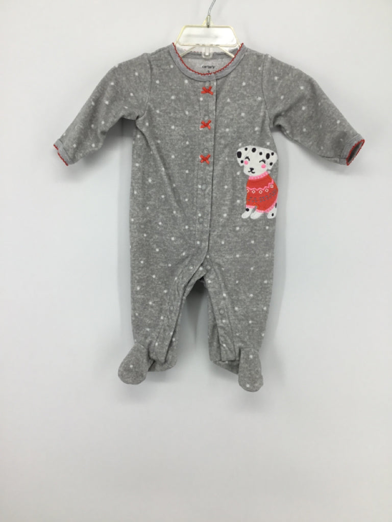 Carter's Child Size 3 Months Gray Sleepers