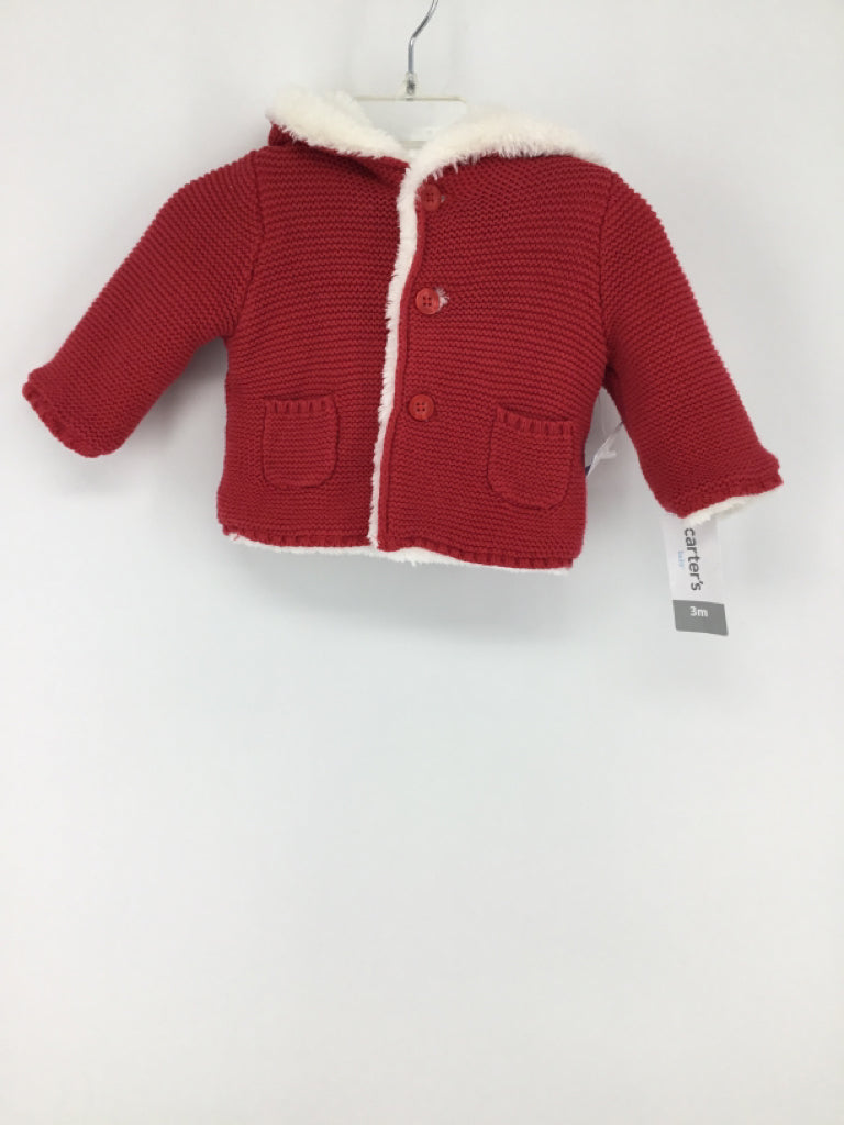 Carter's Child Size 3 Months Red Outerwear - girls