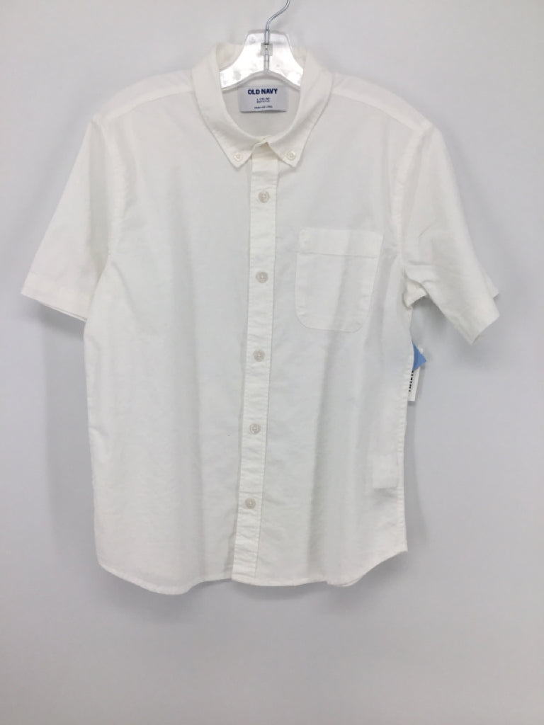 Old Navy Child Size 10 White Solid Shirt - boys