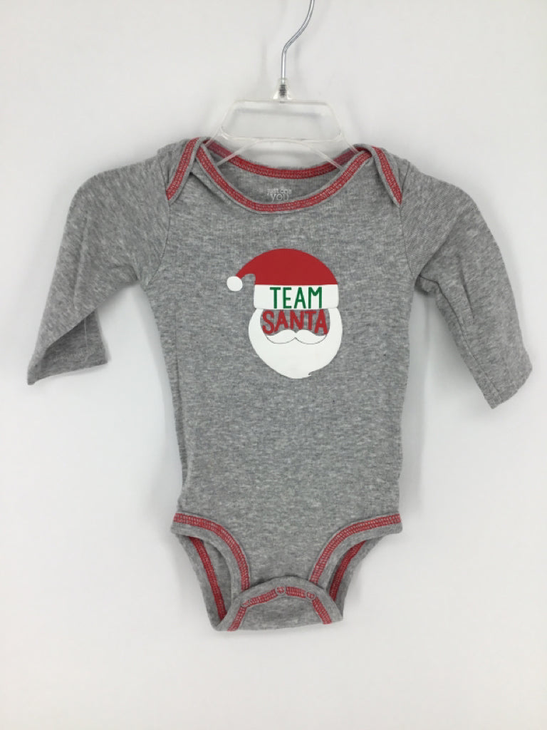 Just One You Made by Carters Child Size 3 Months Gray Christmas Oneise