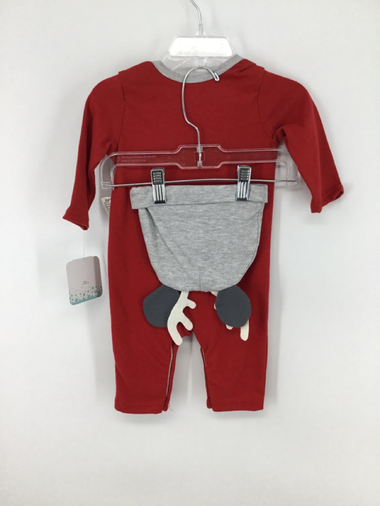 Disney Child Size 3-6 Months Red Christmas Outfit