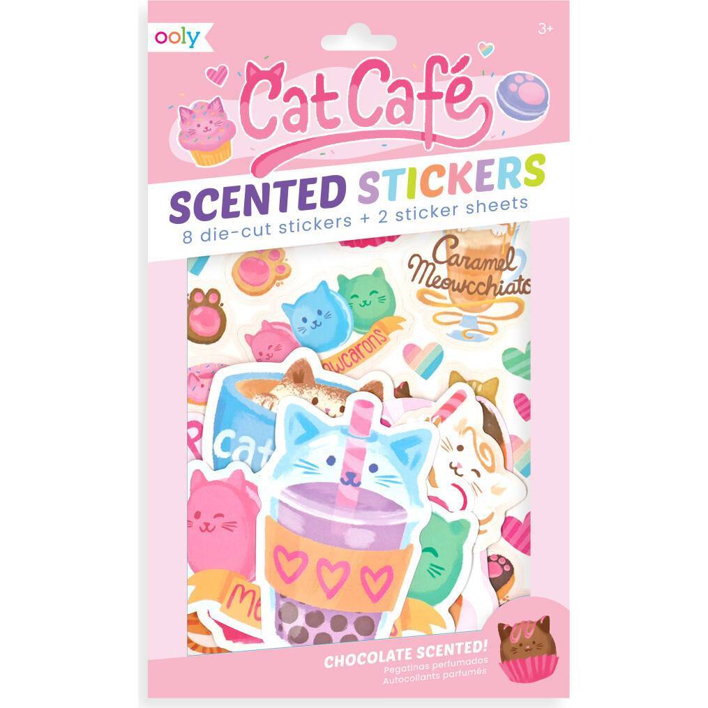 Ooly Cat Cafe Scented Scratch Stickers
