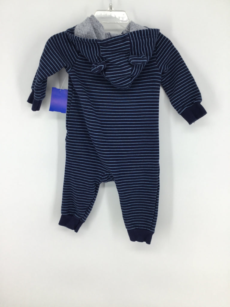 Carter's Child Size 9 Months Blue Stripe Outfit - boys