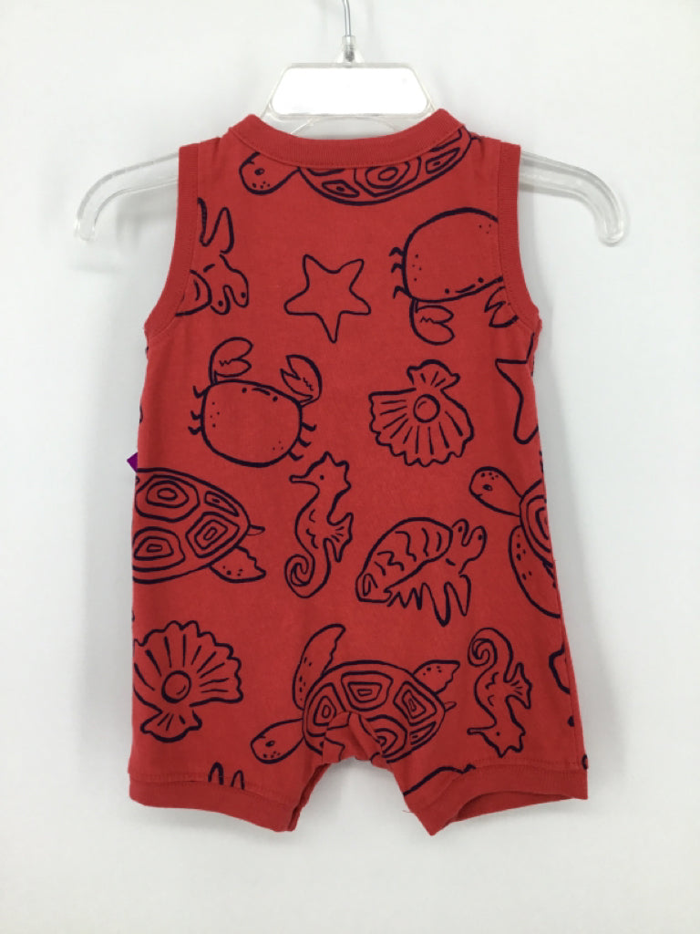 Just One You Made by Carters Child Size 6 Months Red Print Outfit - boys