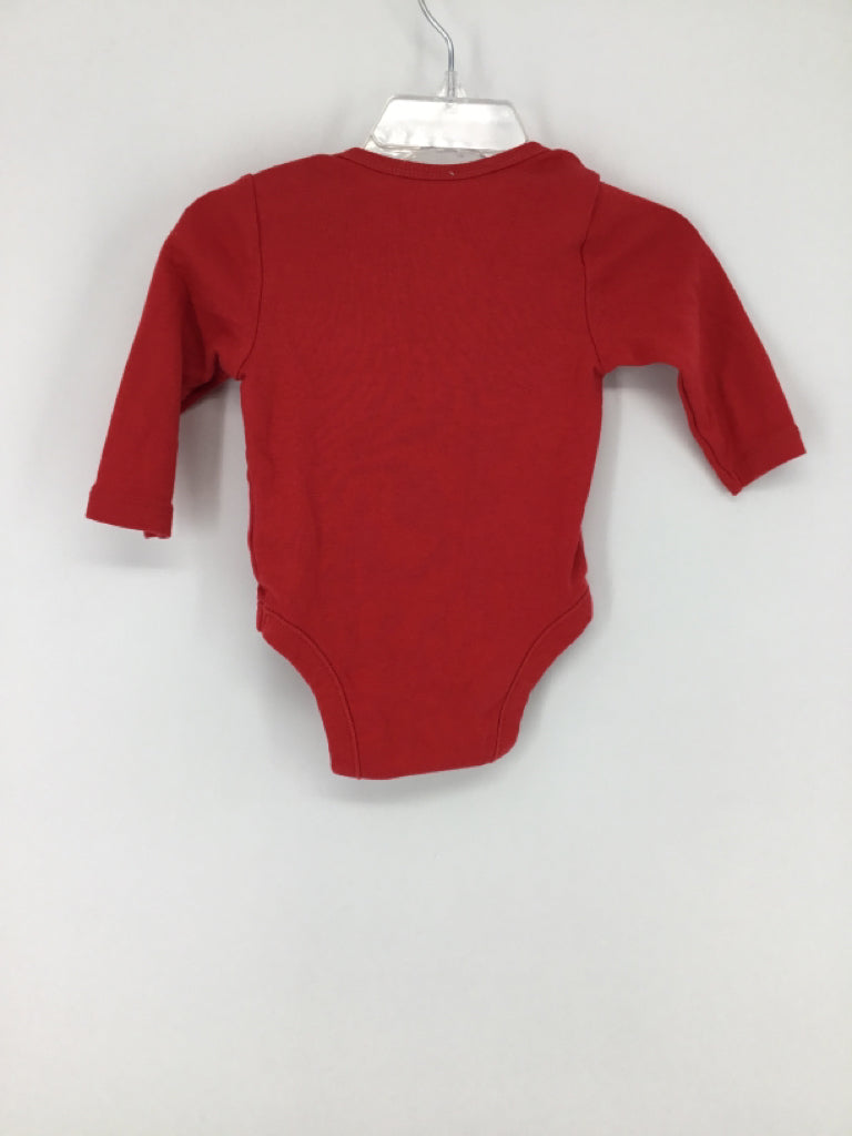 Old Navy Child Size 3-6 Months Red Christmas Onesie