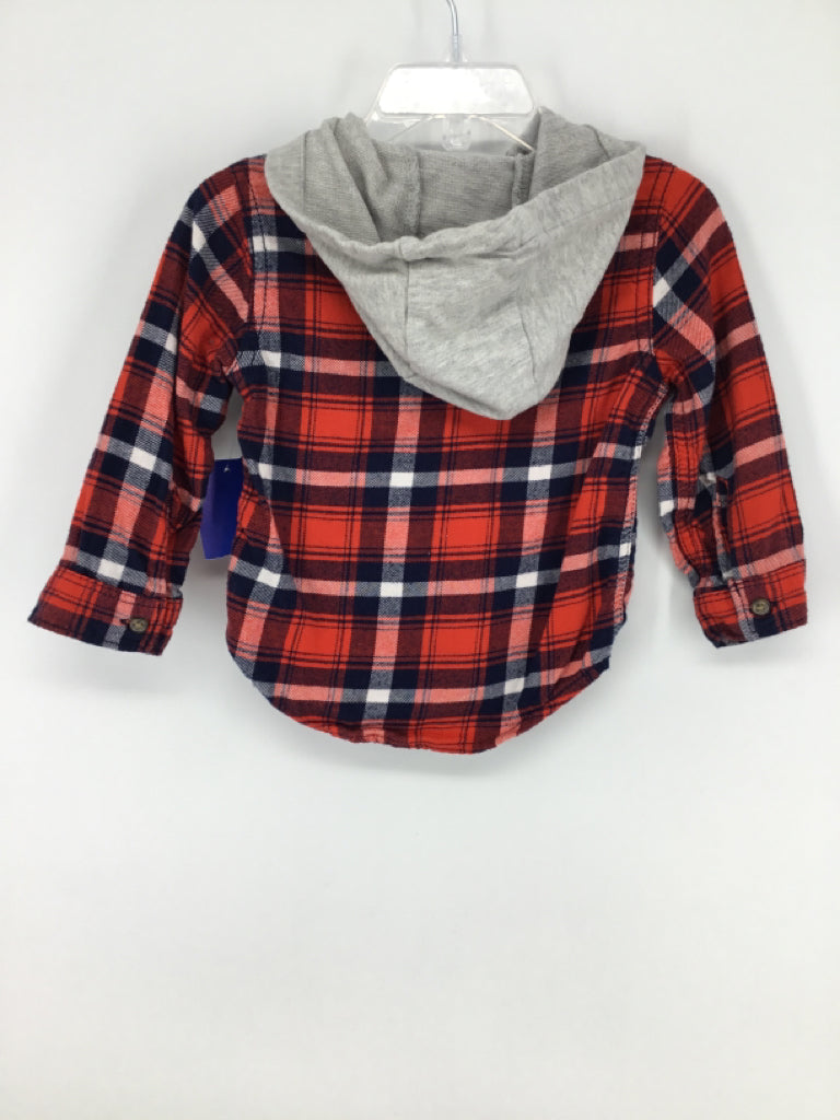 Carter's Child Size 12 Months Red Plaid Shirt - boys