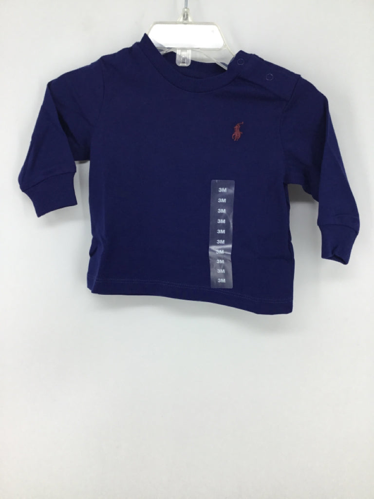 Ralph Lauren Child Size 3 Months Navy Solid T-shirt - boys