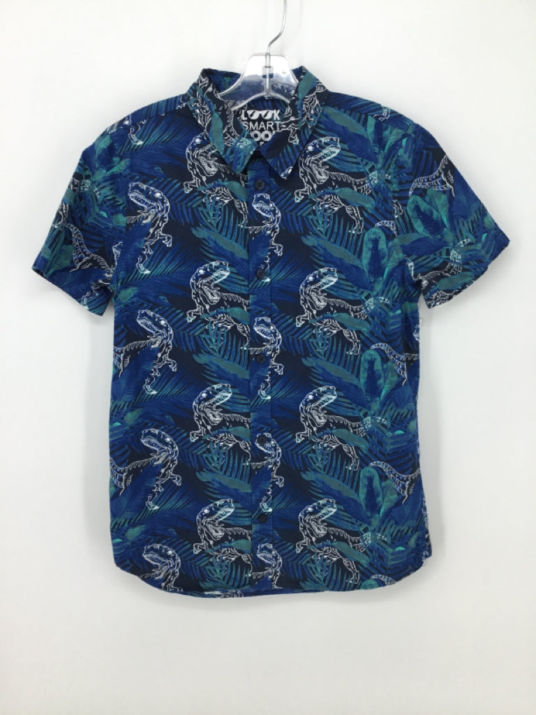 F&F Child Size 10 Blue Dinosaur Shirt - boys