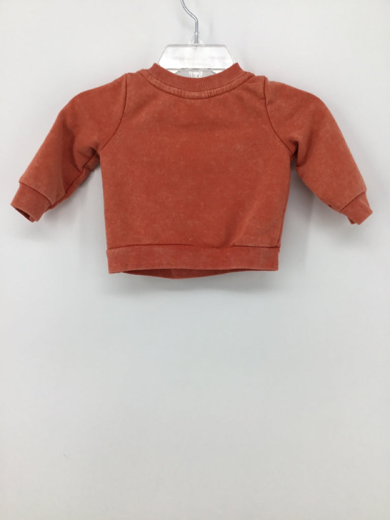 Cat & Jack Child Size Newborn Orange screen printed Sweatshirt - boys