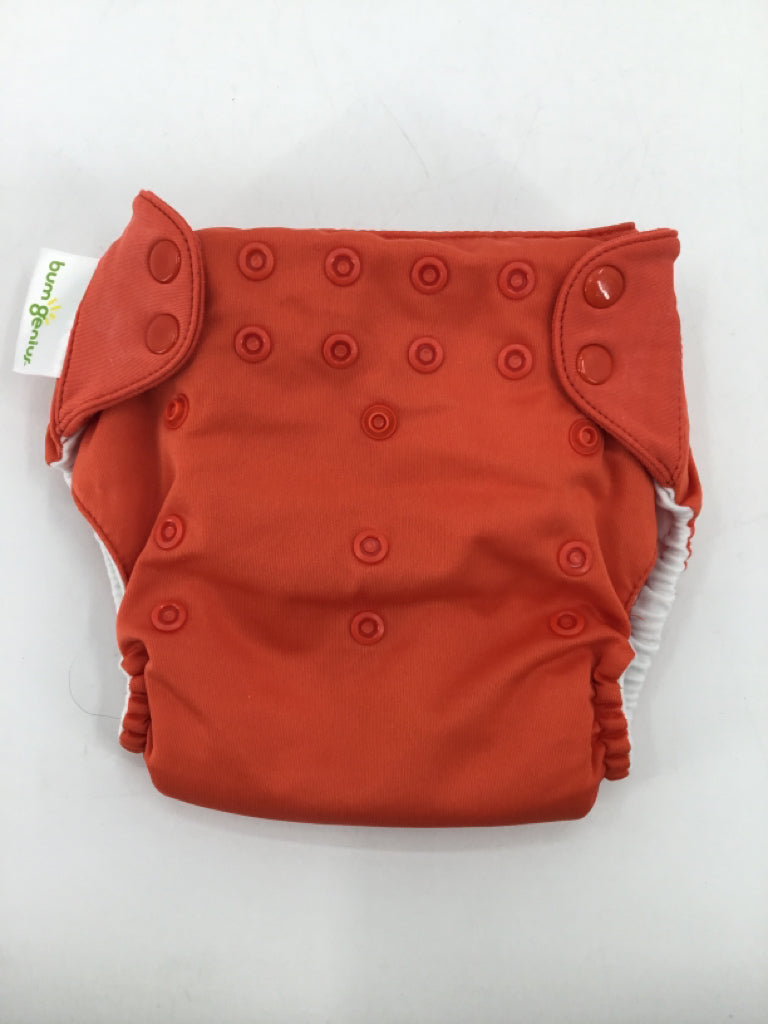 Bum Genius Child Size One Size Orange Solid Pocket Cloth Diaper