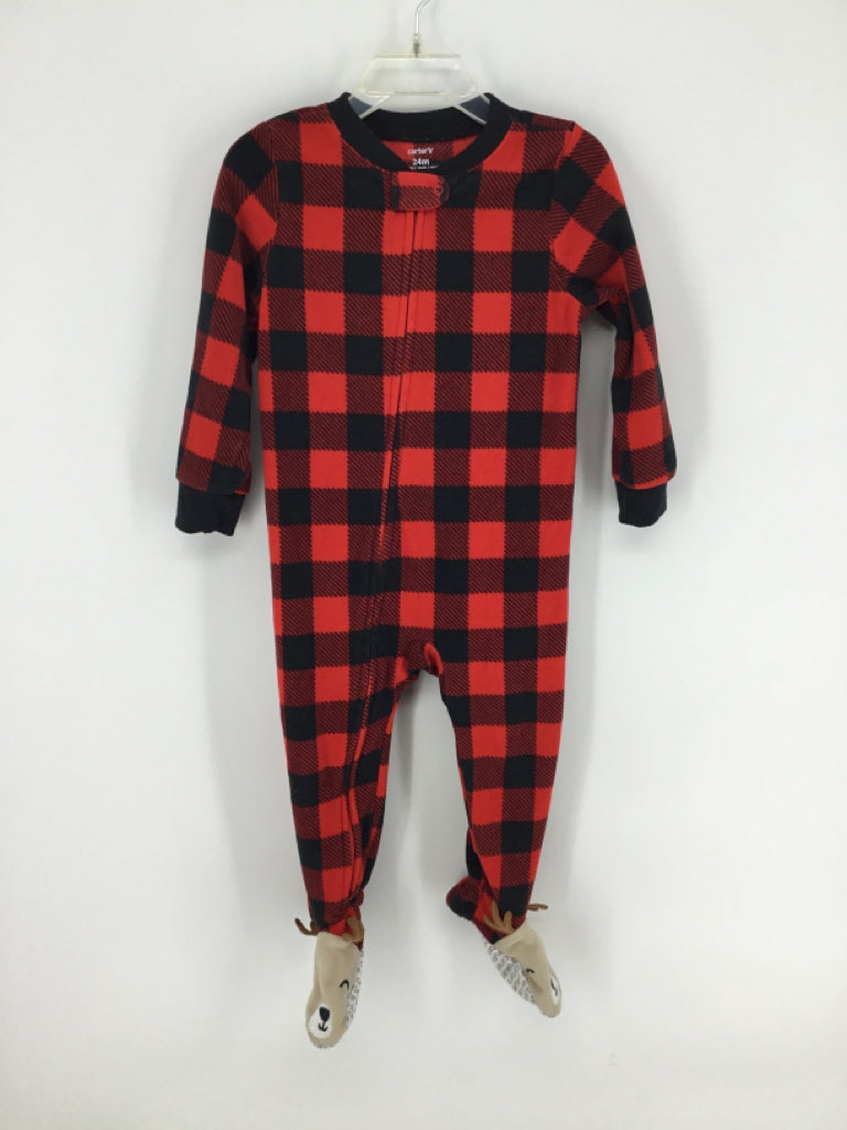 Carter's Child Size 24 Months Red Christmas Sleeper
