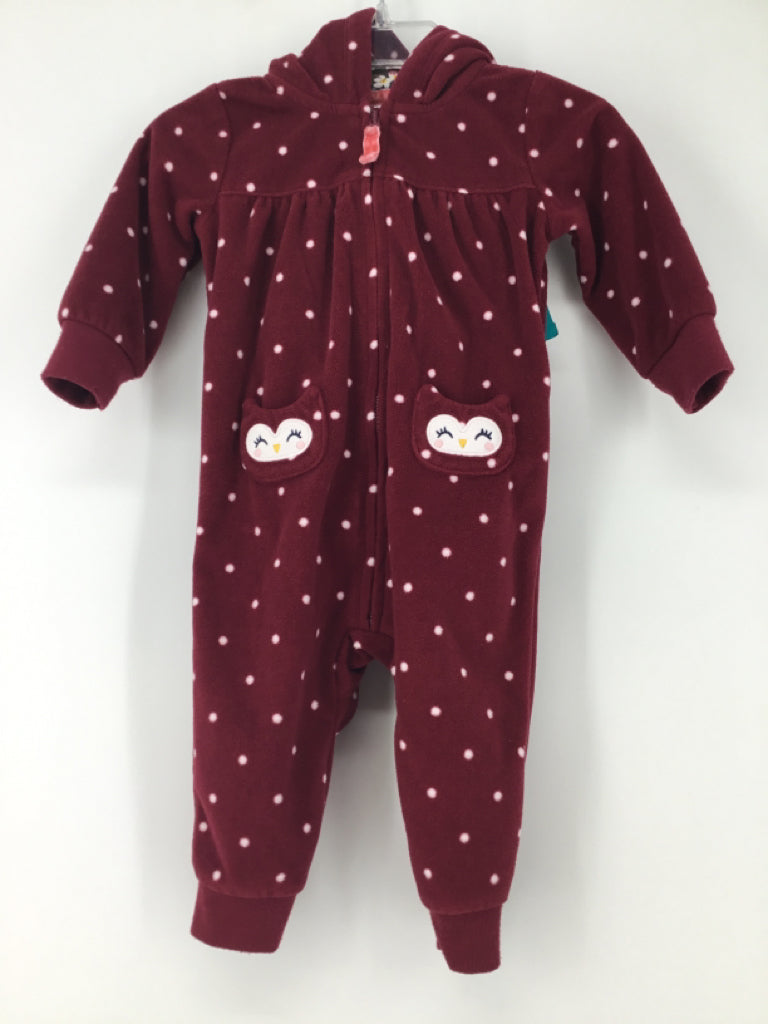 Carter's Child Size 6 Months Burgundy Outfit - girls