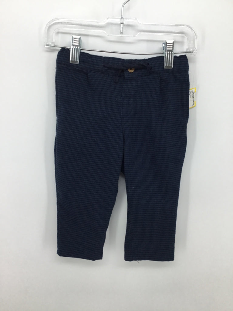 H & M Child Size 9 Months Blue Houndstooth Pants - boys