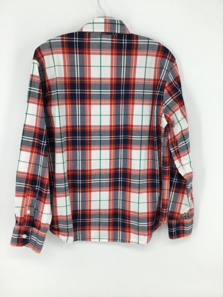 Old Navy Child Size 10 Red Plaid Shirt - boys