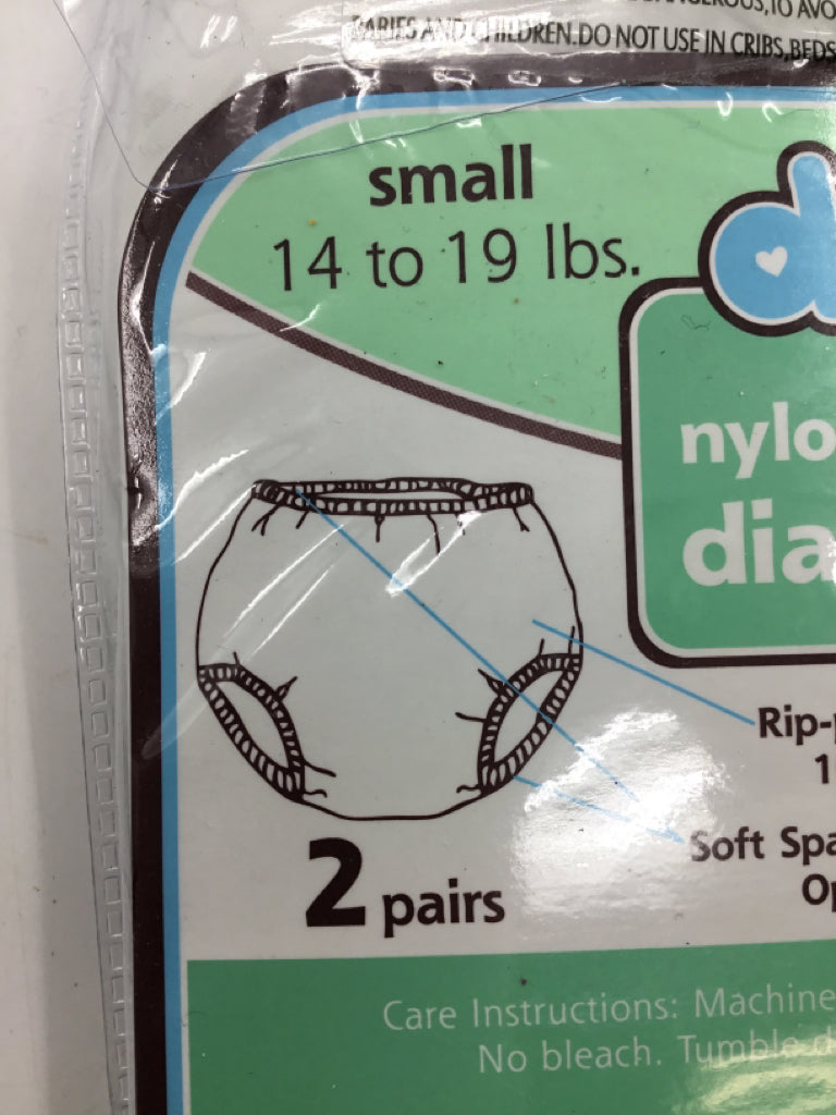 Dappi Child Size S White Solid Waterproof Diaper Pants