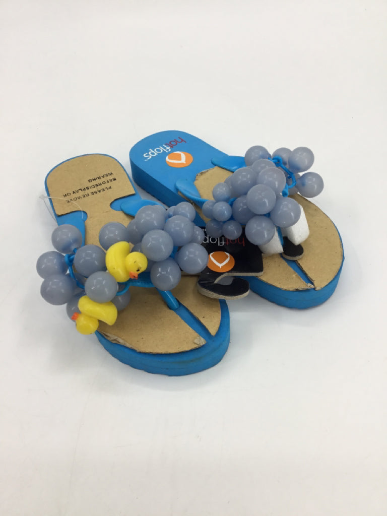Hotflops Child Size 4 Youth Blue Sandals/Flip Flops