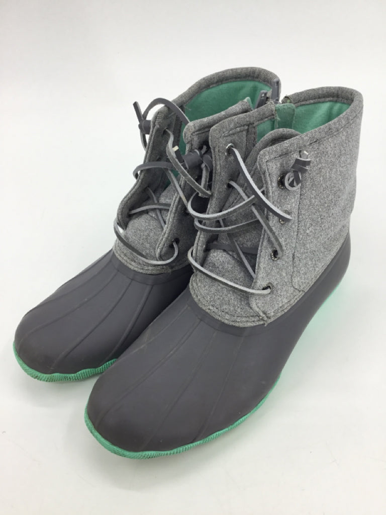 Sperry Child Size 5 Youth Gray Rain/Snow Boots