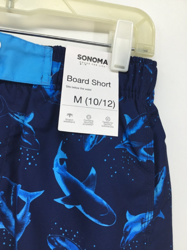 Sonoma Child Size 10 Blue Sharks Swimwear - boys