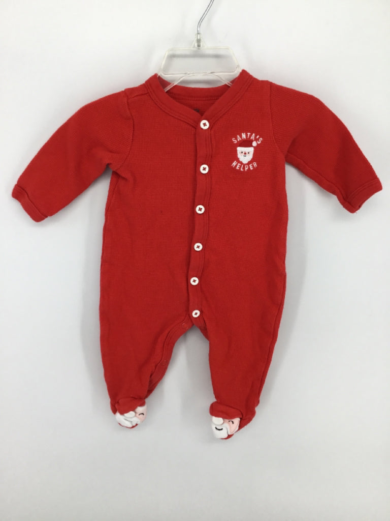 Carter's Child Size 3 Months Red Christmas Sleeper
