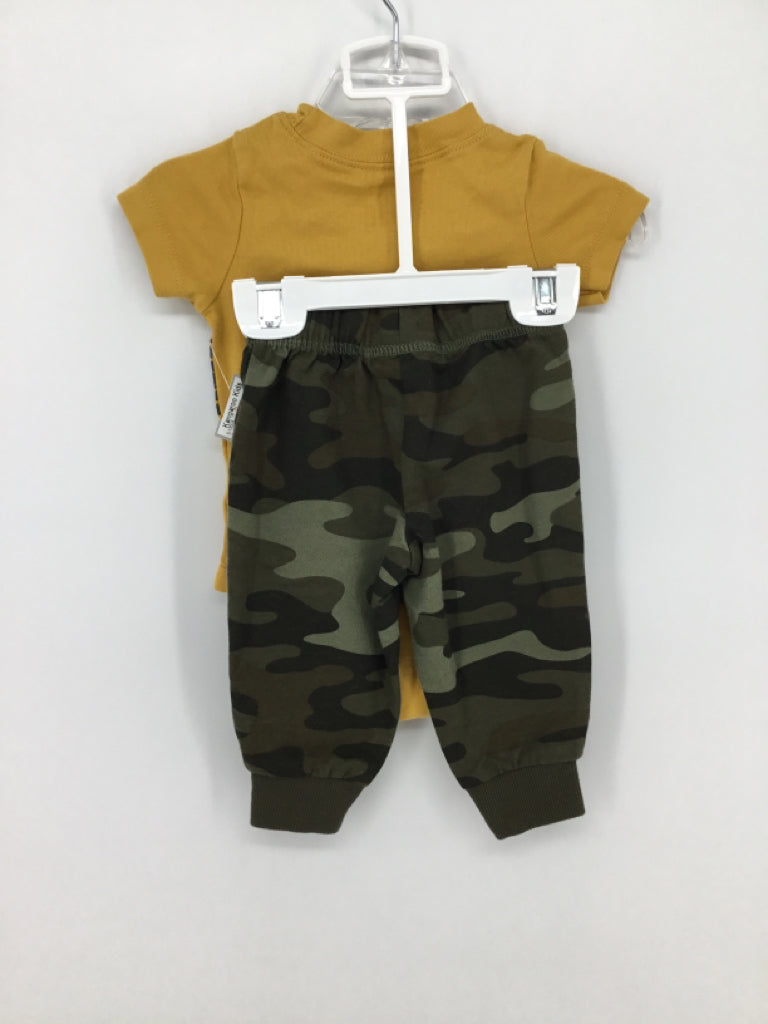 Carter's Child Size 6 Months Yellow screen printed Outfit - boys