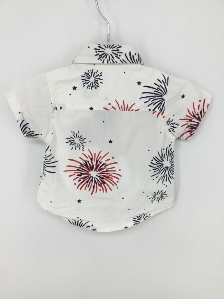 Monica + Andy Child Size 3-6 Months White Stars & Stripes