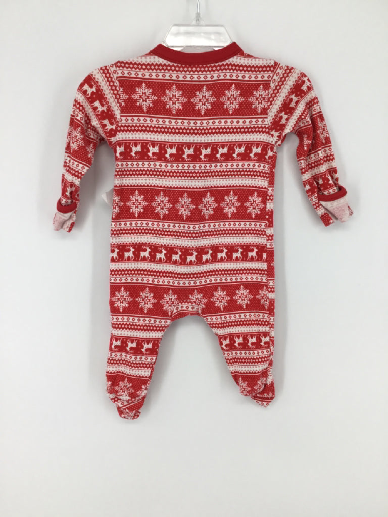 Old Navy Child Size 3-6 Months Red Christmas Sleeper