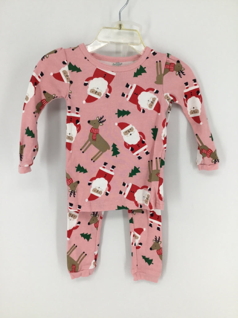 Just One You Made by Carters Child Size 12 Months Pink Christmas Pajamas