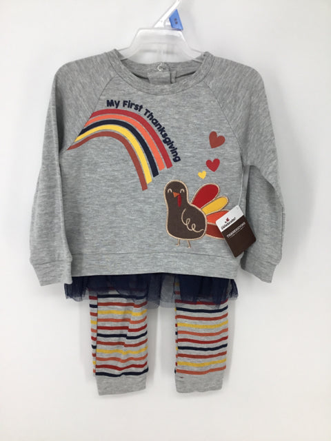 Celebrate! Child Size 24 Months Gray Thanksgiving Outfit
