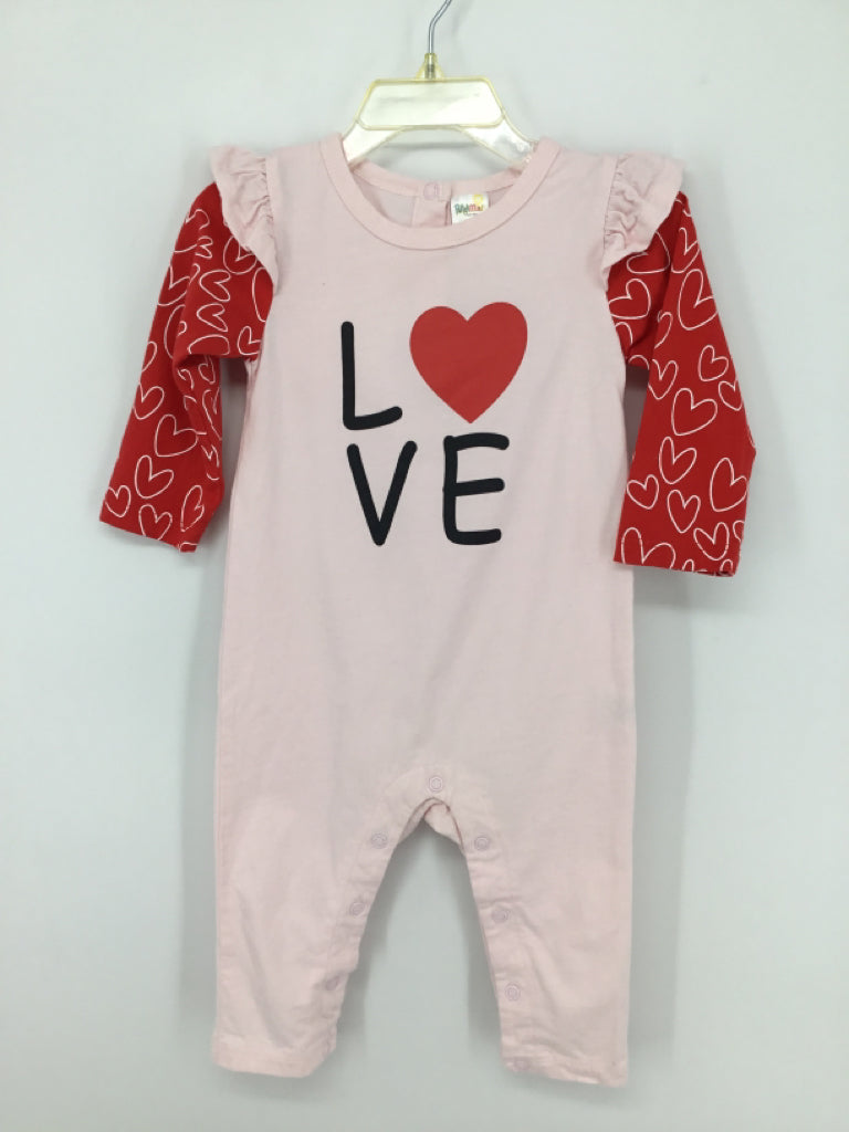 Peppy Mini Child Size 12 Months Pink Valentine's Day Outfit