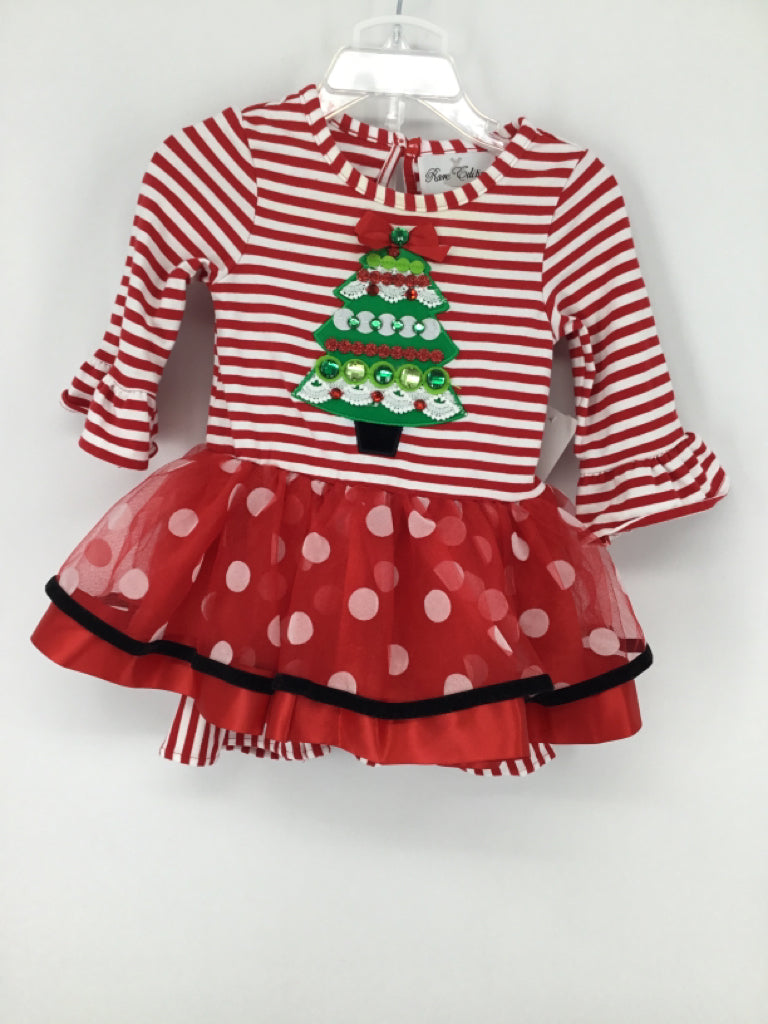 Rare Editions Child Size 6-9 Months Red Christmas Outfit