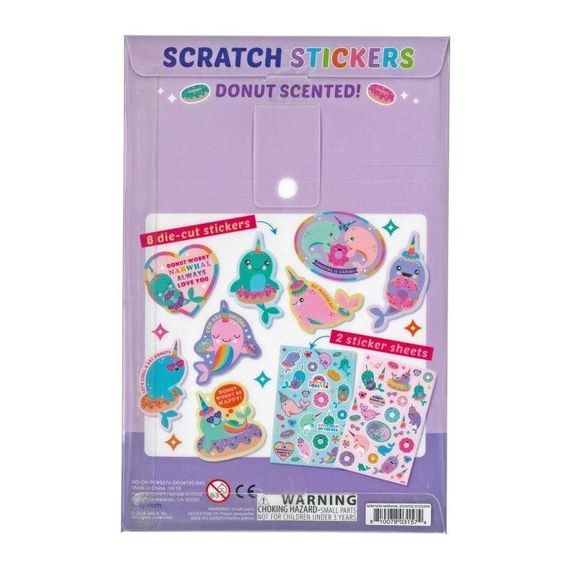 Ooly Nom Nom Narwhals Scented Scratch Stickers