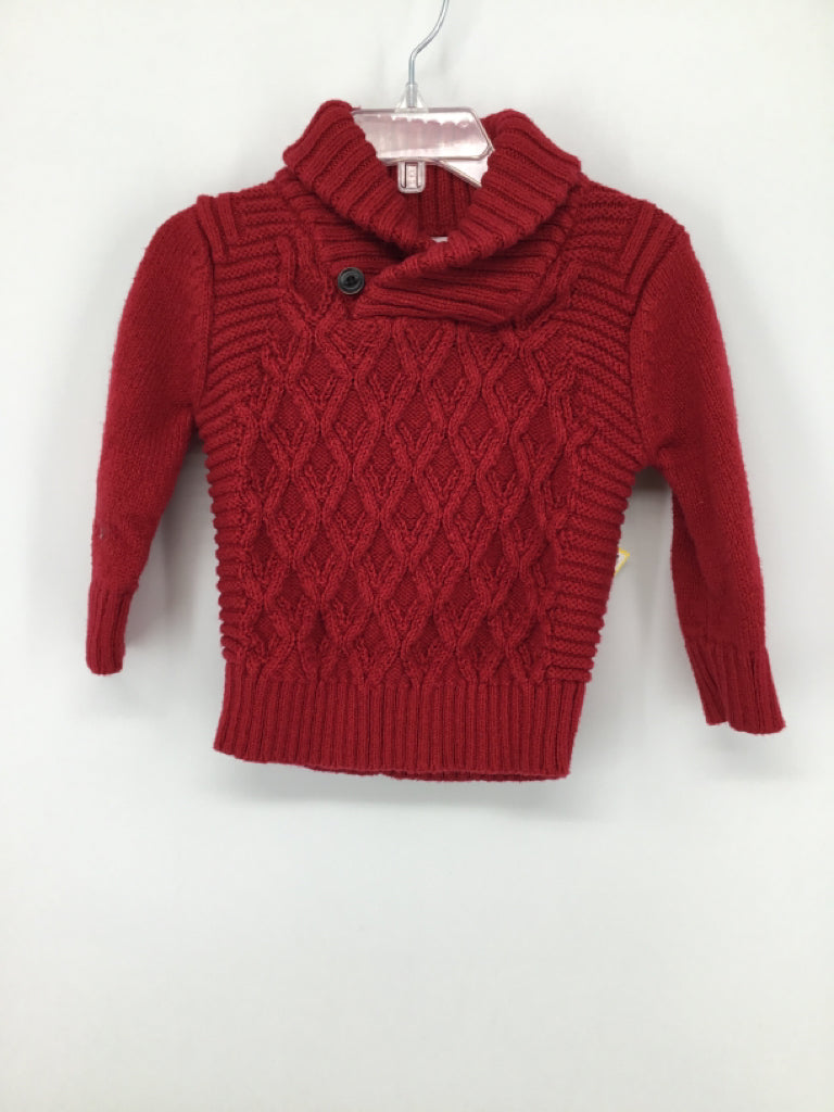 Cat & Jack Child Size 18 Months Red Solid Sweater - boys