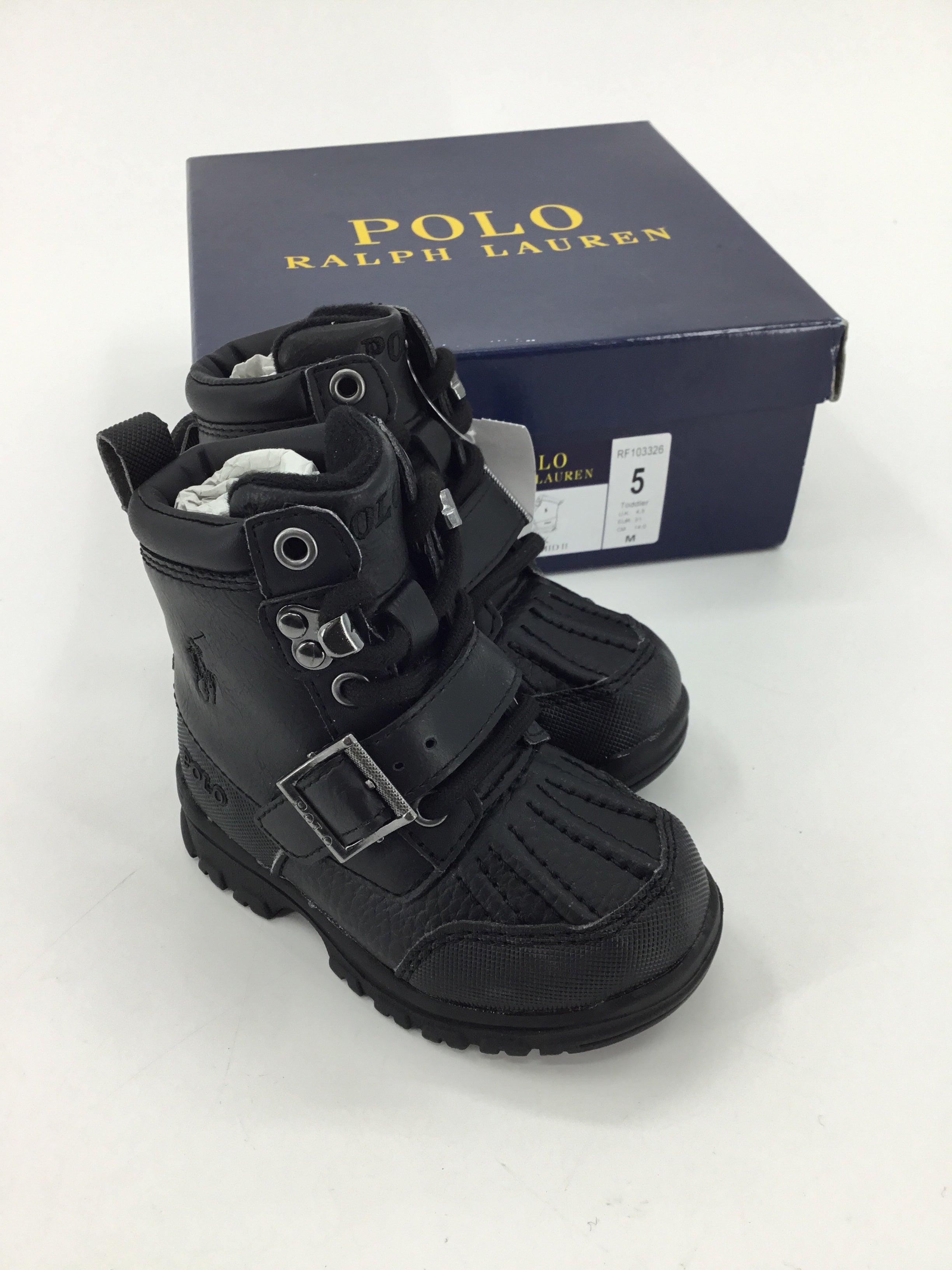 Ralph Lauren Child Size 5 Toddler Black Boots