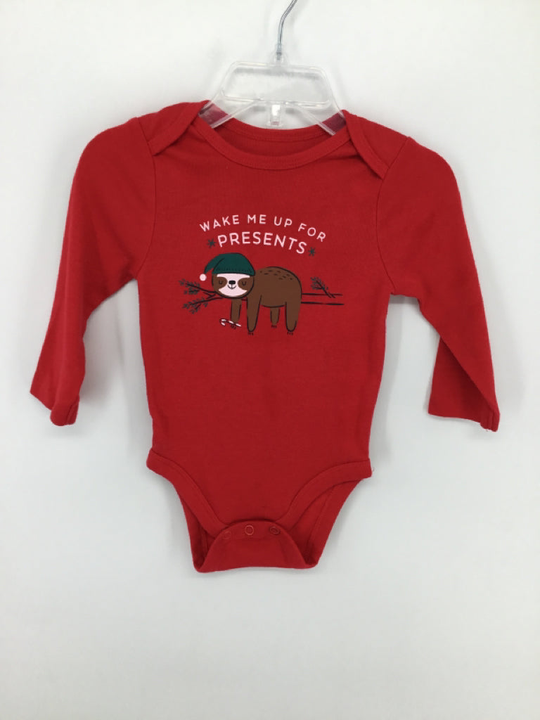 jumping beans Child Size 9 Months Red Christmas Onesie
