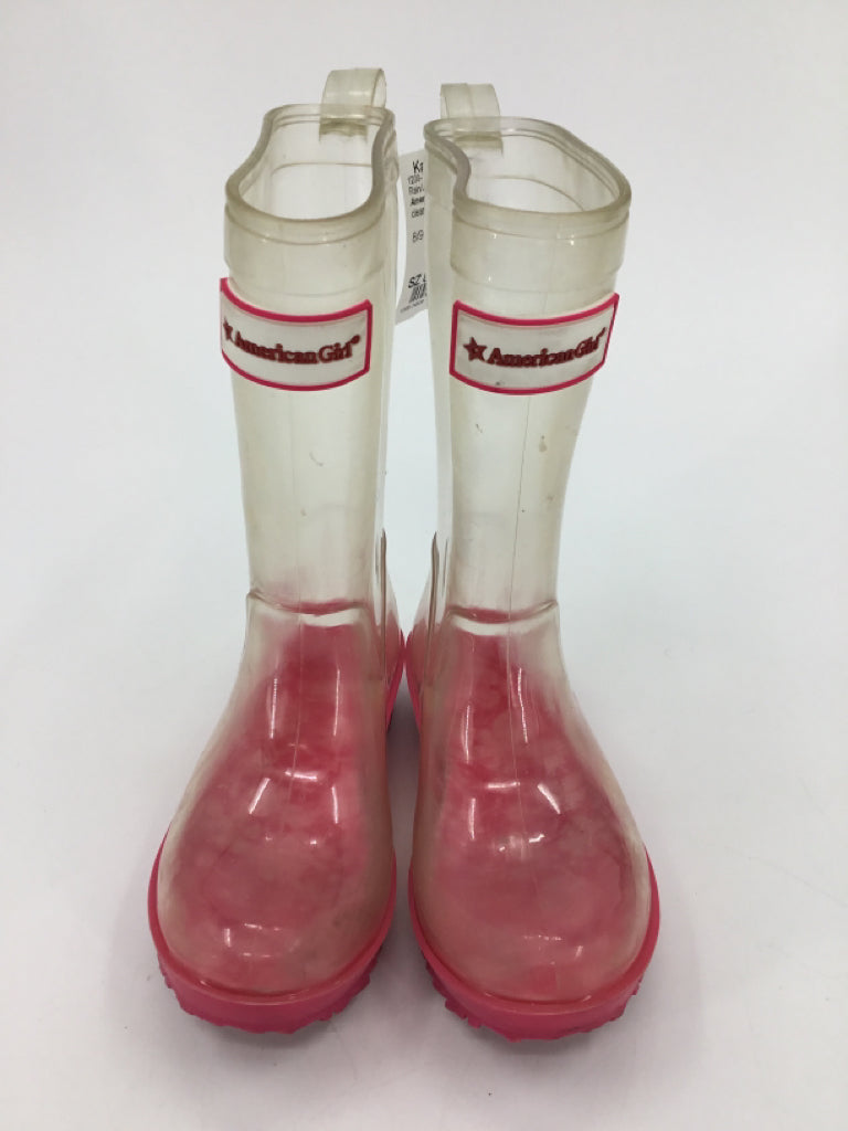 American Girl Child Size 8 Toddler clear Rain/Snow Boots