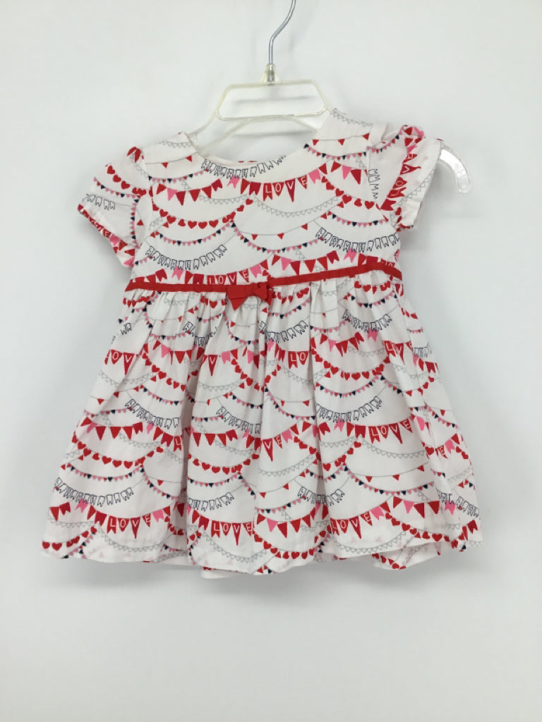 Gymboree Child Size 3-6 Months White Valentine's Day Dress