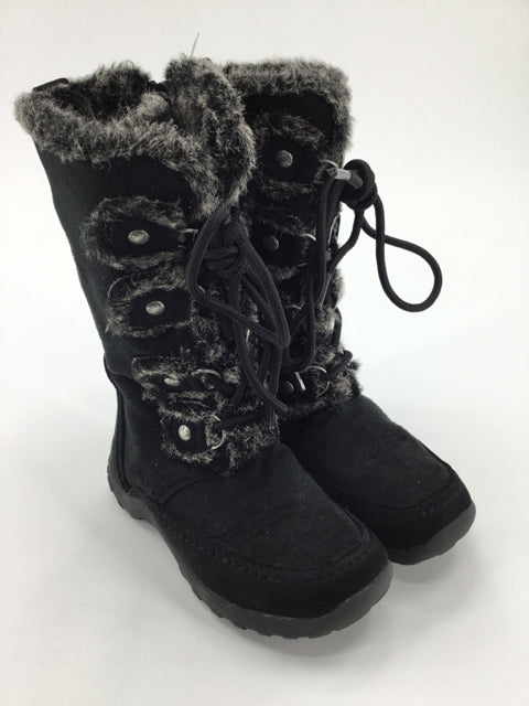 Nine West Child Size 11 Black Rain/Snow Boots