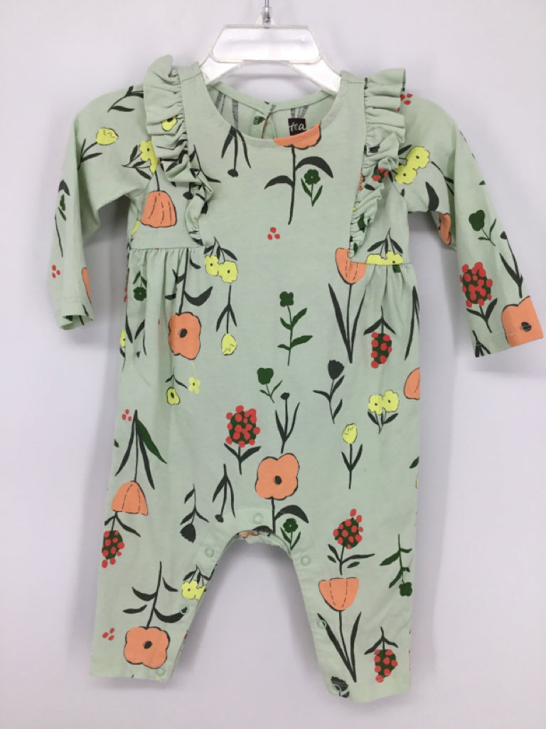 Tea Child Size 3-6 Months Green Outfit - girls